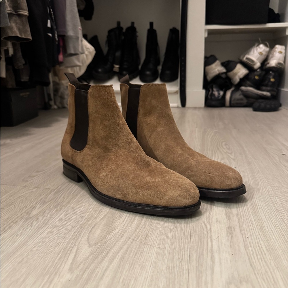 Reiss Brown Suede Ankle Boots